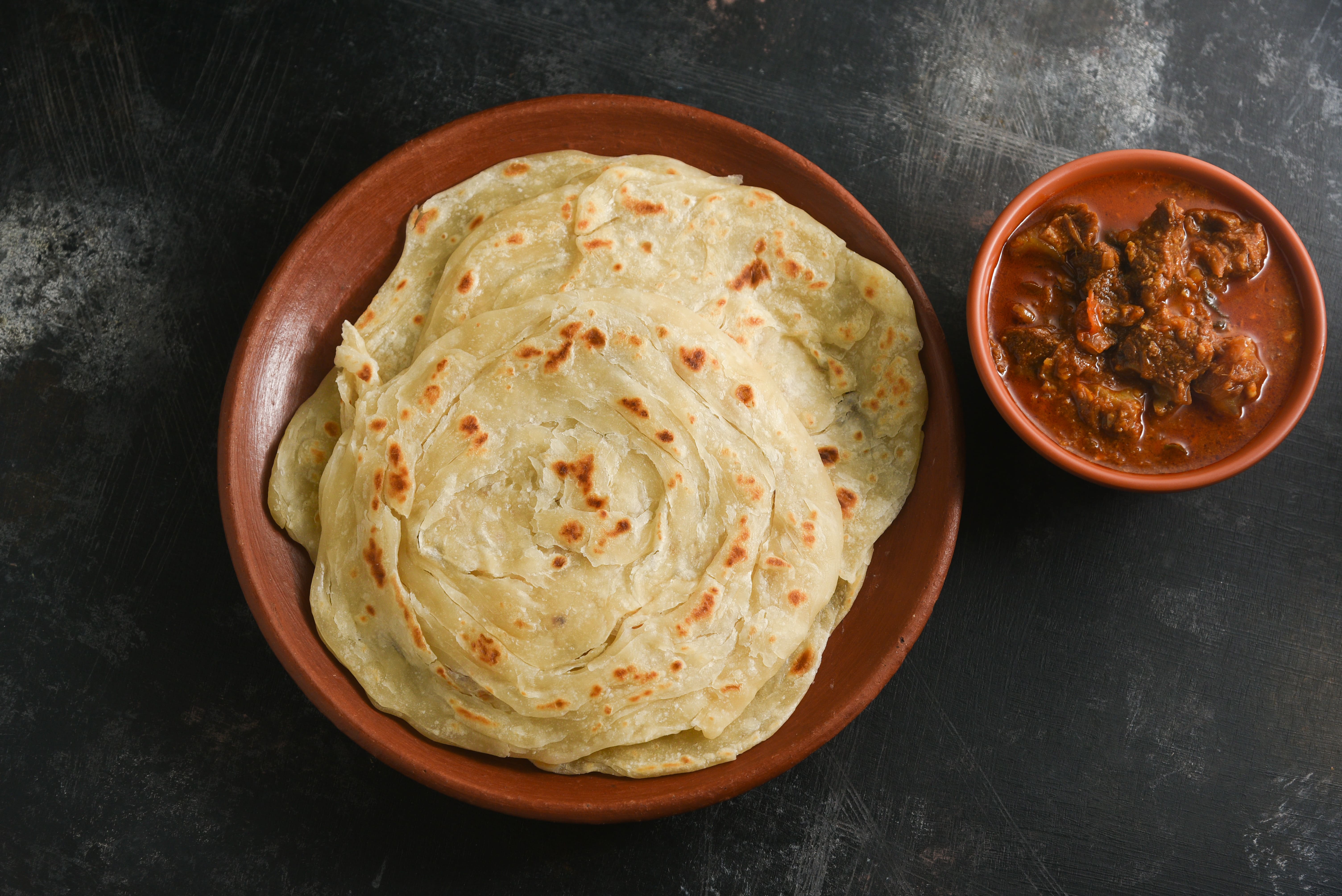 Parotta with Chicken Gravy
